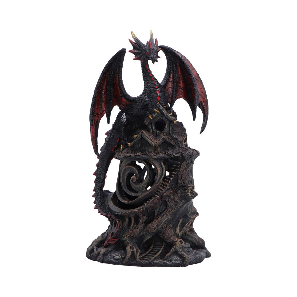 Light-up Red and Black Dragon Hollow Figurine 23.5cm