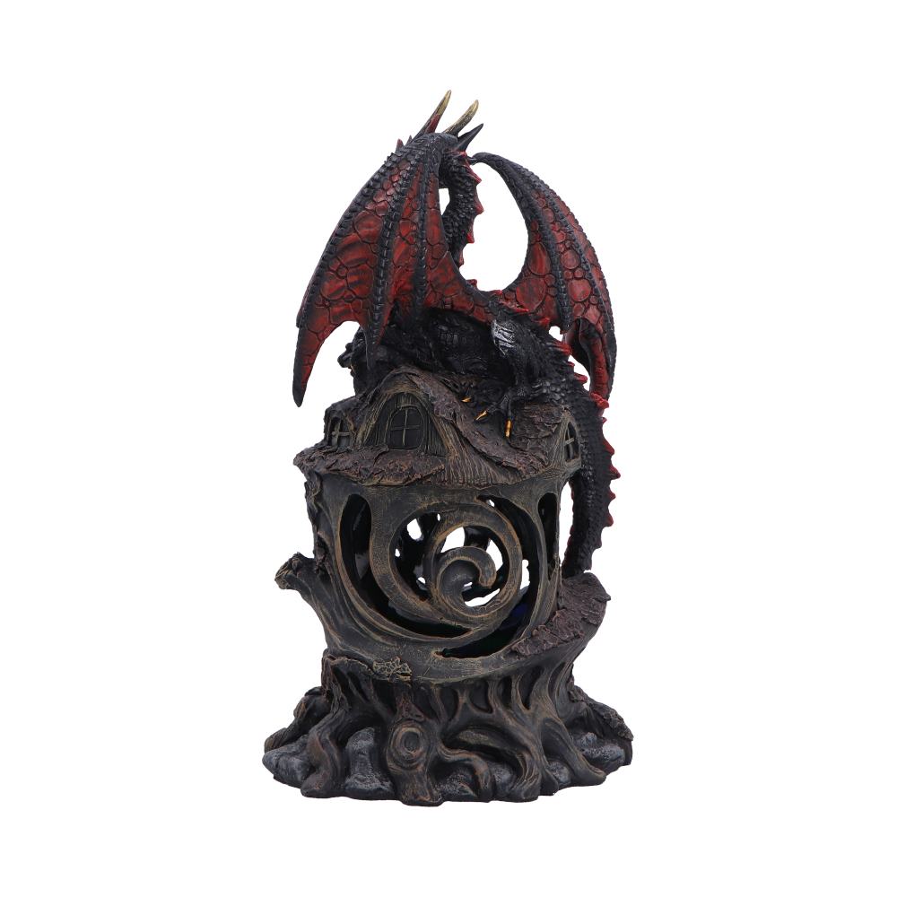 Light-up Red and Black Dragon Hollow Figurine 23.5cm