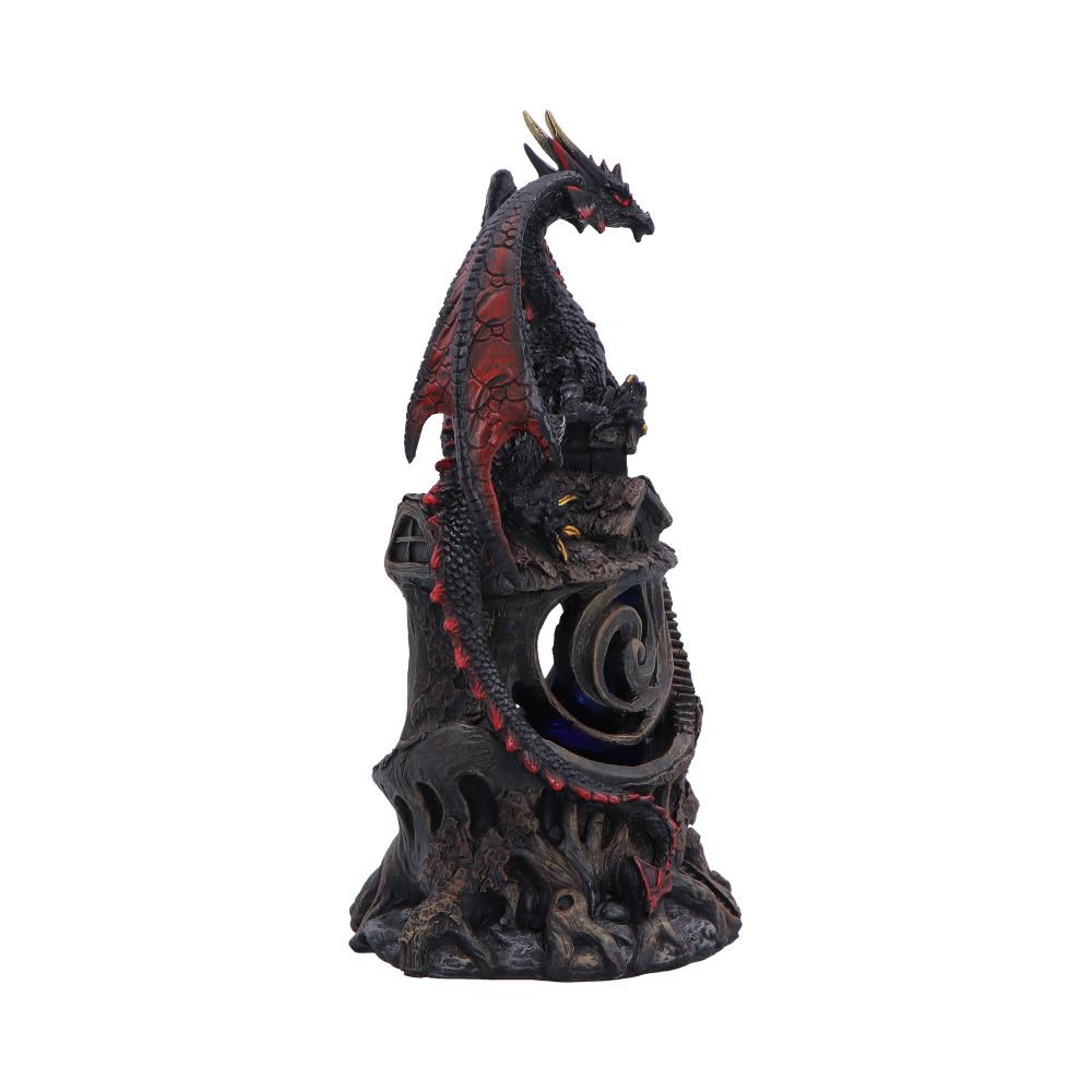 Light-up Red and Black Dragon Hollow Figurine 23.5cm