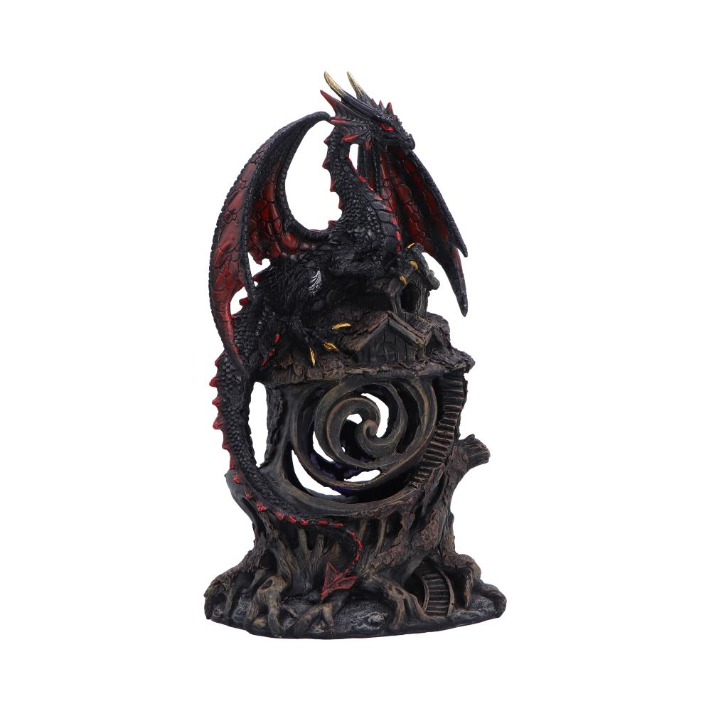 Light-up Red and Black Dragon Hollow Figurine 23.5cm