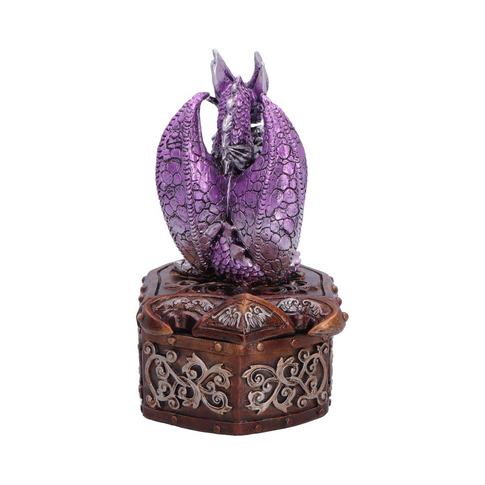 Purple Dragon on Shield Box 13.8cm
