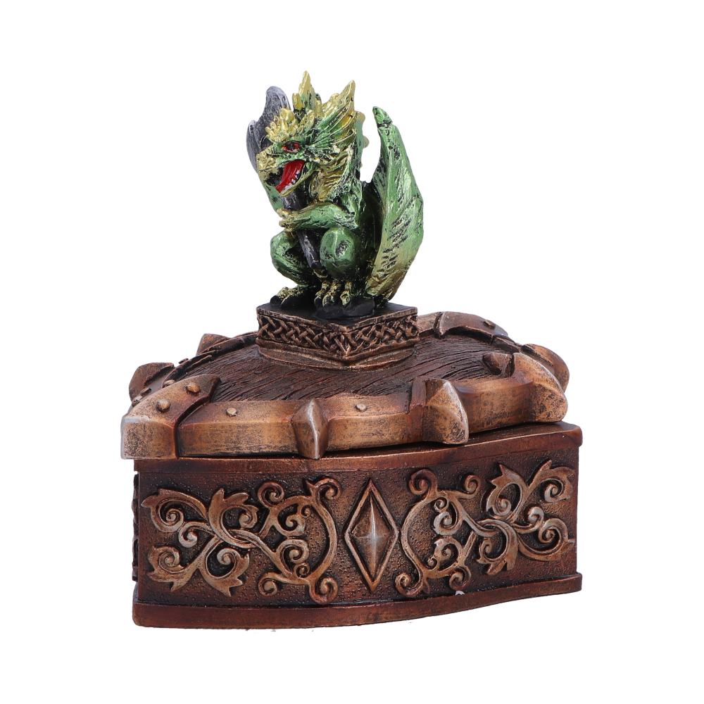 Green Dragon on Shield Box 10.5cm