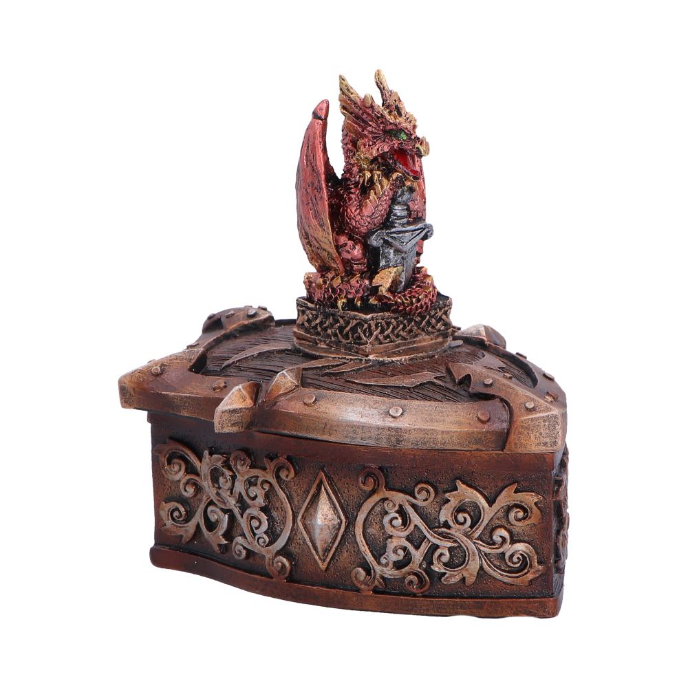 Red Dragon on Shield Box 10.5cm