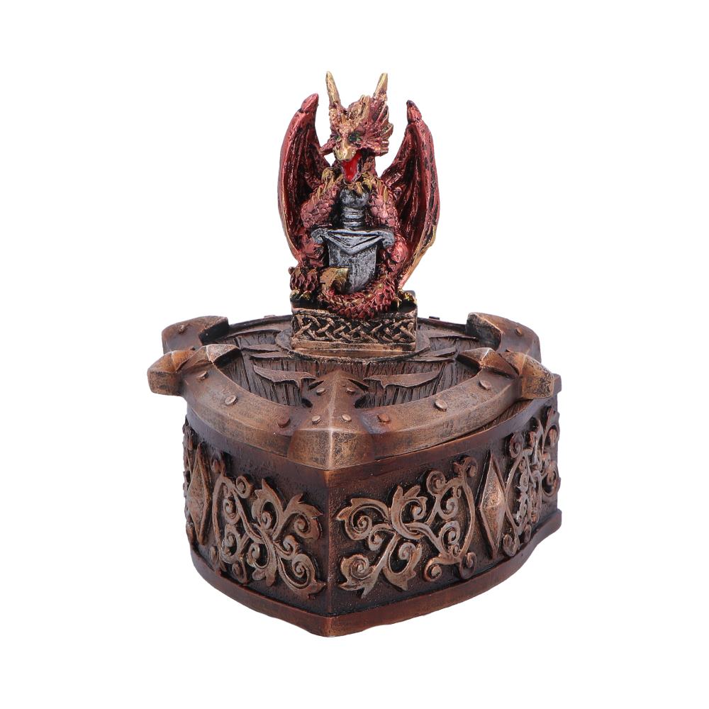 Red Dragon on Shield Box 10.5cm