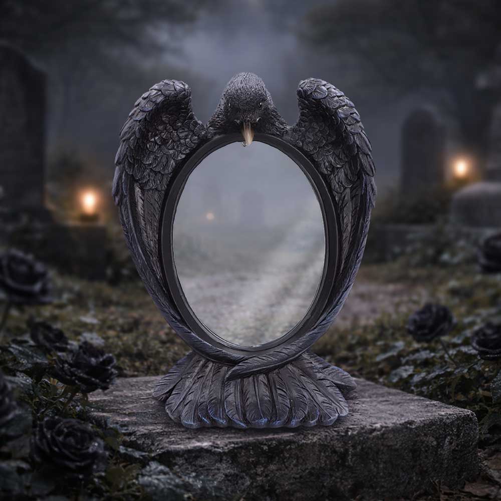 Raven Standing/Wall Hanging Mirror 30.2cm