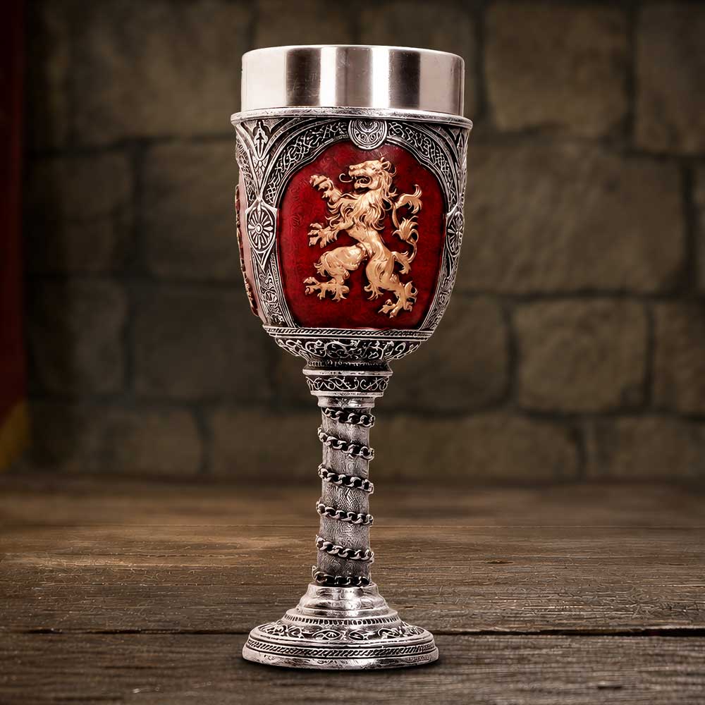 Heraldic Lion Medieval Goblet 19.9cm