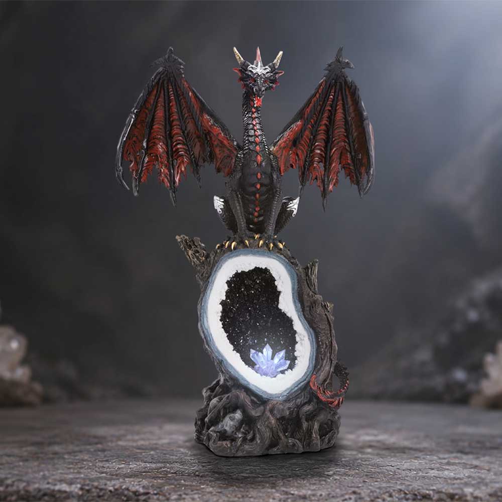 Shadow Crystal Guardian Light Up Dragon Figurine 33.2cm