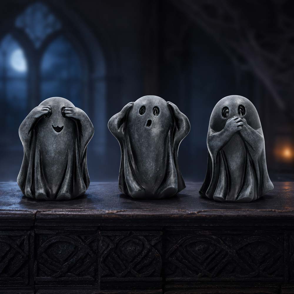 Three Wise Ghoul Figurines 7.5cm