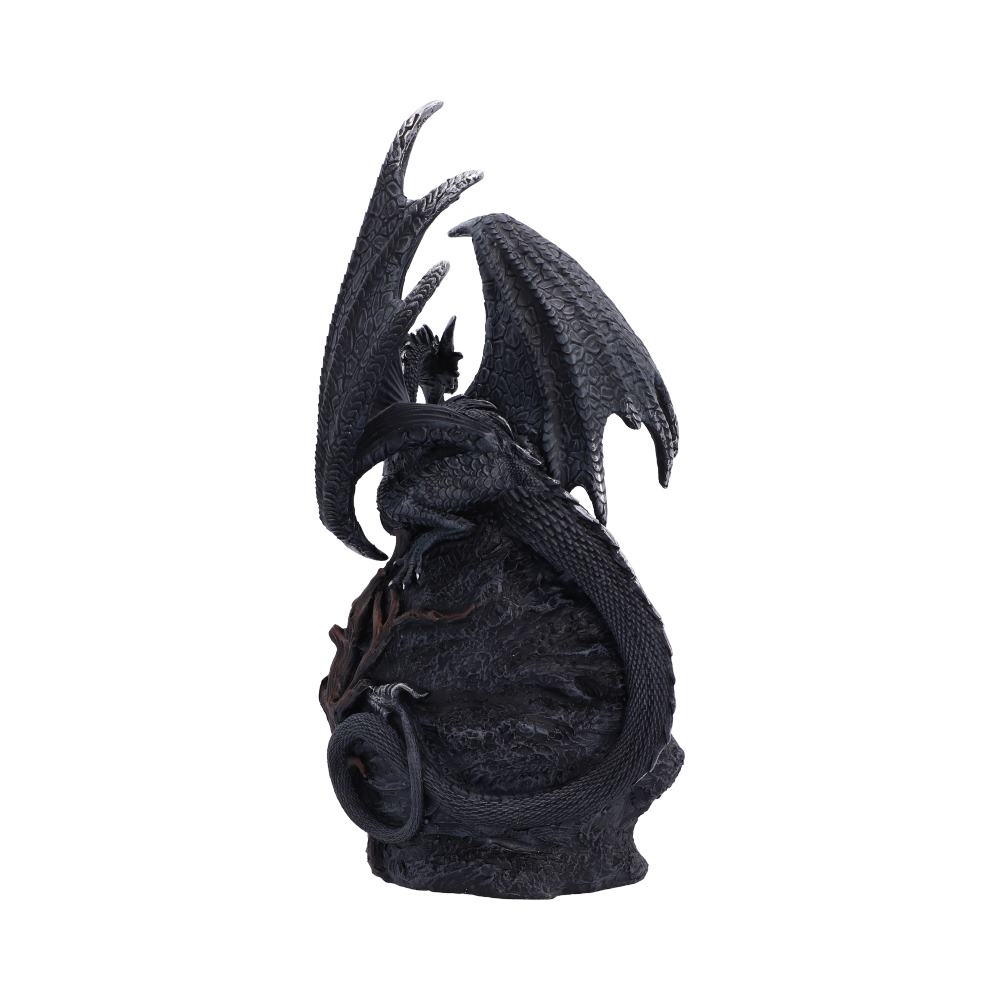 Black Dragon on Geode Figurine 22.6cm
