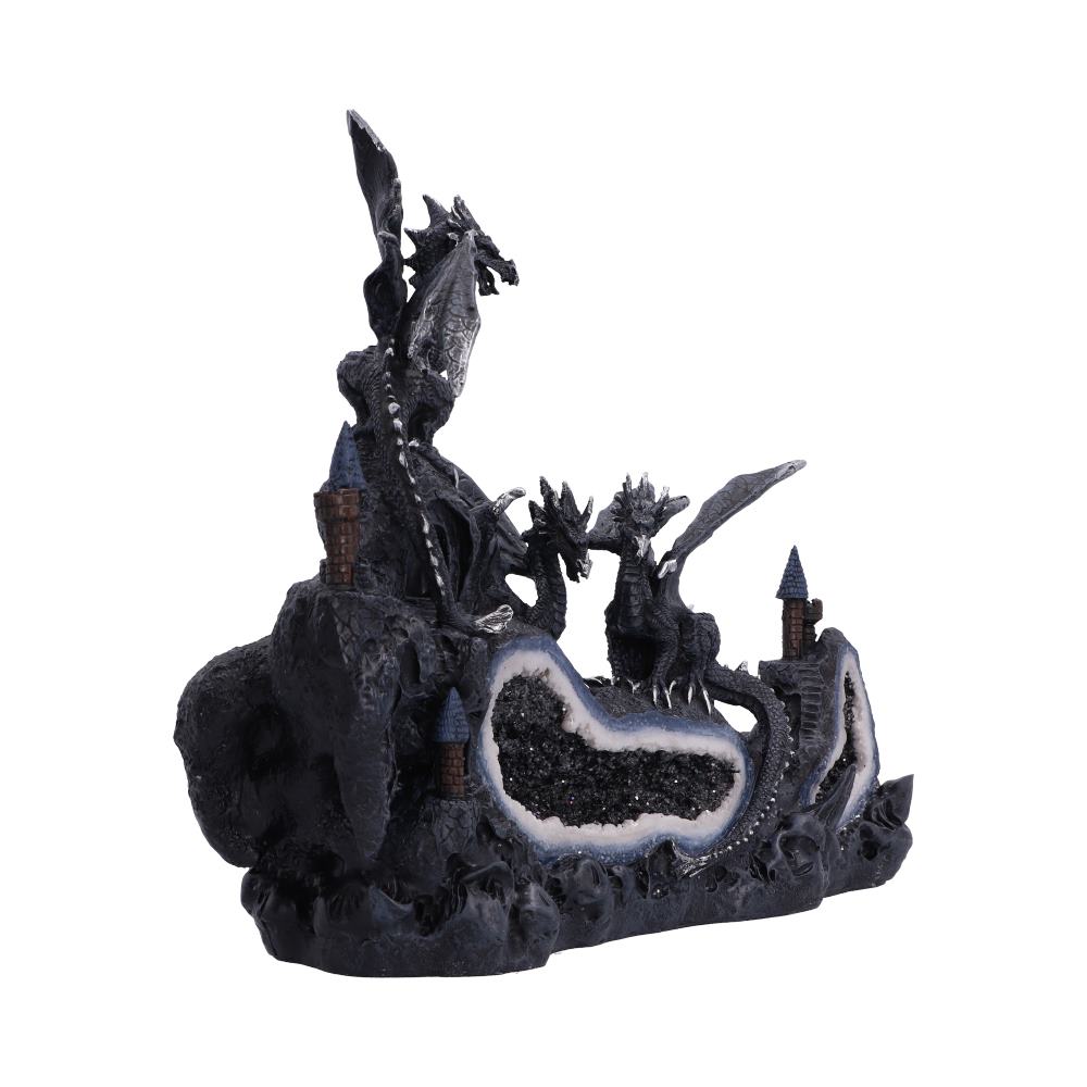 Guardian Dragons on Geode 22.5cm